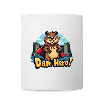 Beaver Hero – Dam Hero! - Mug - white - Front