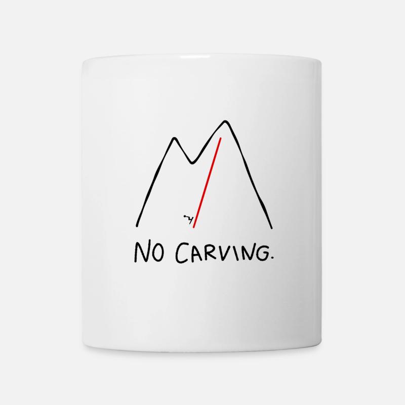 Skifahrer Schussfahrt kein Carving - Tasse - Weiß