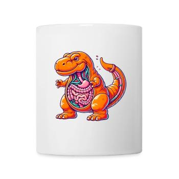 Funny TRex Anatomy Cartoon Design - Mug - white - Front
