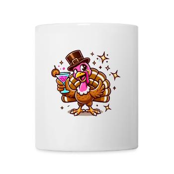 Conception de dessin animé en mode fête de dinde festive - Mug blanc - blanc - Devant