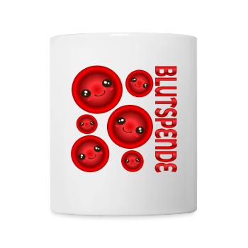 BLUTSPENDE BLUT SPENDEN - Tasse - Weiß - Vorne