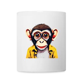Vibrant Monkey Illustration for Apparel - Mug - white - Front