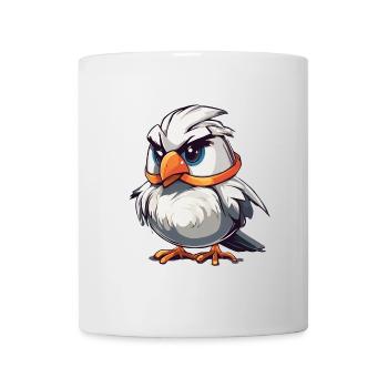Charming Cartoon Bald Eagle Illustration - Mug - white - Front