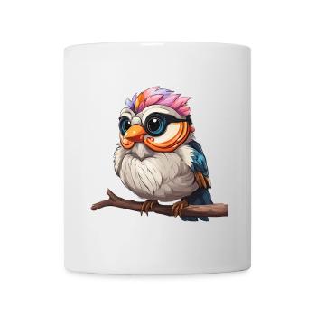 Vibrant Spectacle of the Colourful Owl - Mug - white - Front