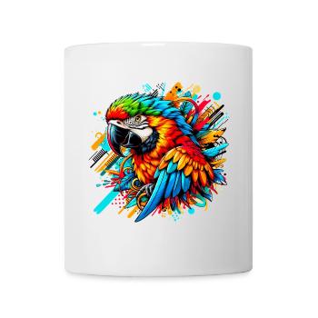 Papagei - Tasse - Weiß - Vorne