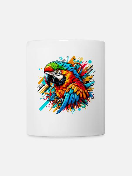 Papagei - Tasse - Weiß