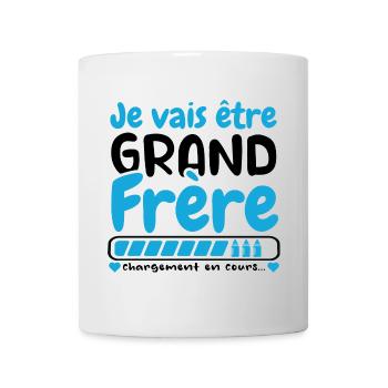 Grand Frère Cadeau Annonce Naissance Bébé - Mug blanc - blanc - Devant