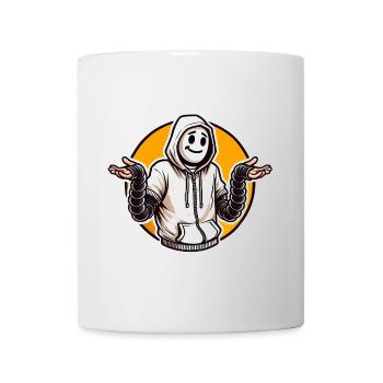 Funny Cartoon Shrug PopArt Design - Mug - white - Front