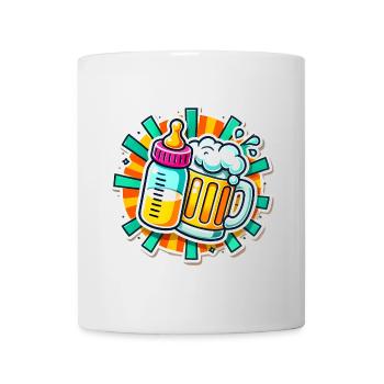 Prost Papa Bierkrug Babyflasche - Tasse - Weiß - Vorne