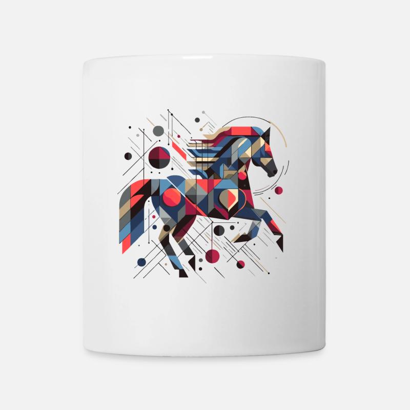 Abstrait Animal Cheval 2 - Mug blanc - blanc
