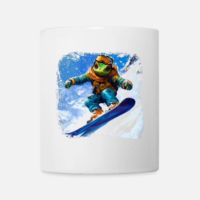 Snowboard Chameleon - Mug - white