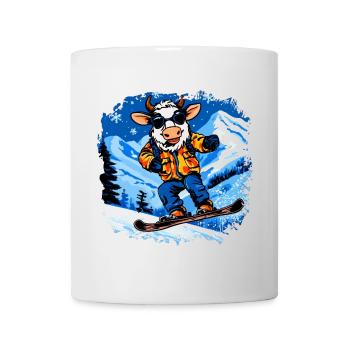 Vaches Snowboard / Vache Snowboardeuse - Mug blanc - blanc - Devant