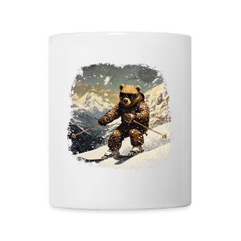 Bären Ski - Tasse - Weiß - Vorne