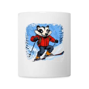 Dachse Ski / Skifahrer Dachs - Tasse - Weiß - Vorne