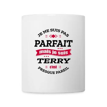 TERRY PARFAIT - PRENOM TERRY - Mug blanc - blanc - Devant