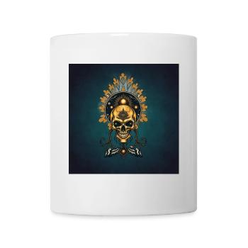 Der goldene Schädel und seine kosmischen Geheimnisse. - Tasse - Weiß - Vorne