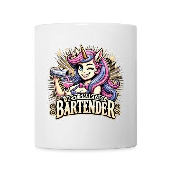 Barman Barmaid Licorne Cadeau - Mug blanc - blanc - Devant