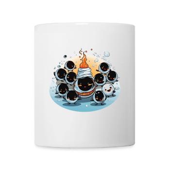 Die lustige Schneemann-Brigade - Tasse - Weiß - Vorne