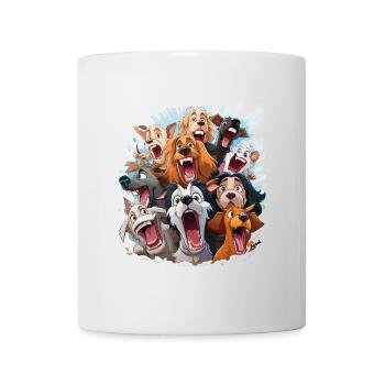 Das Porträt der fröhlichen Menagerie - Tasse - Weiß - Vorne
