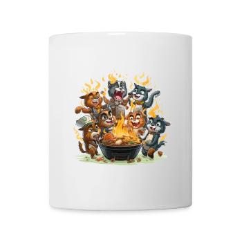 Le brouhaha du barbecue - Mug blanc - blanc - Devant