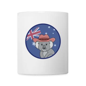 Adorable koala avec le drapeau australien - Mug blanc - blanc - Devant
