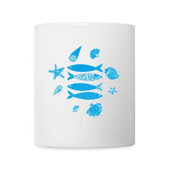 Modèle de poisson de mer sous-marin - Mug blanc - blanc - Devant