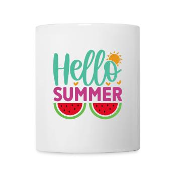 Bonjour l’été - Mug blanc - blanc - Devant