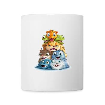 Die verrückten Pyramidenbauer - Tasse - Weiß - Vorne