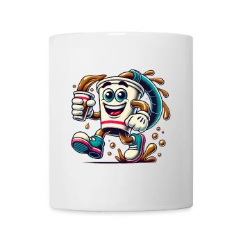 Lustige Kaffeetasse Cartoon Splash - Tasse - Weiß - Vorne