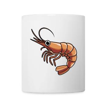 Bold Orange Shrimp Cartoon for Apparel - Mug - white - Front