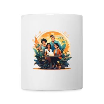 Ganzheitlicher Arbeitsplatz - Tasse - Weiß - Vorne
