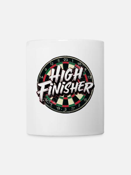 Darts High Finish Finisher - Tasse - Weiß