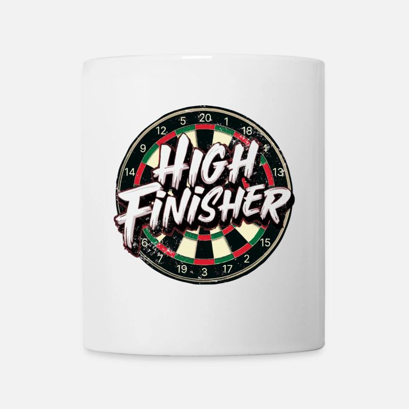 Darts High Finish Finisher - Tasse - Weiß