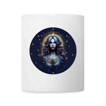 Moonlight Goddess Star Circle - Zodiac Sign Libra - Mug - white - Front