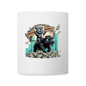 Stock Market Stock Market Bull Bull Bear Profit Gift - Mug - white - Front