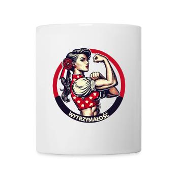 Stärke starke Frau Polin Polen retro Geschenk - Tasse - Weiß - Vorne