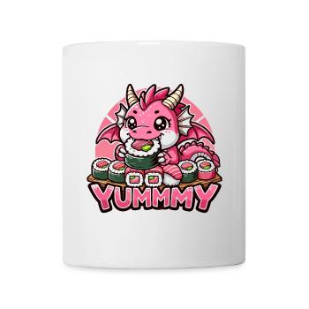 Dragon Maki Sushi Yummy Kawaii Cadeau - Mug blanc - blanc - Devant