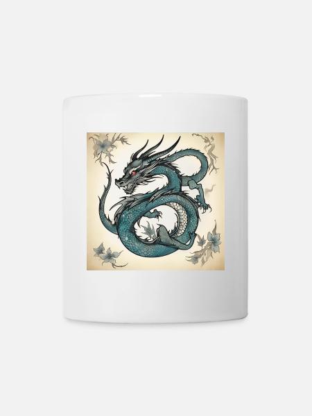Le tatouage d'un dragon vintage - Mug blanc - blanc