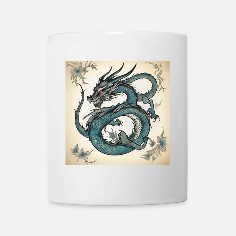 Le tatouage d'un dragon vintage - Mug blanc - blanc