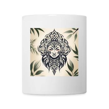 Indisches Tattoo - Tasse - Weiß - Vorne
