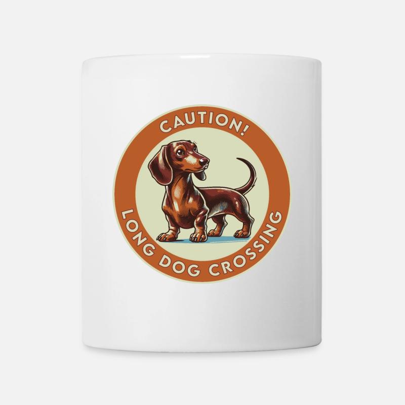 Prudence! Longue traversée pour chiens - Mug blanc - blanc