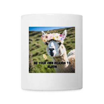 Alpaka - be your own reason to bloom - Tasse - Weiß - Vorne