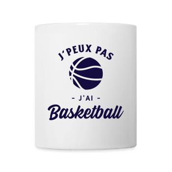 J'peux pas j'ai basketball. - Mug blanc - blanc - Devant