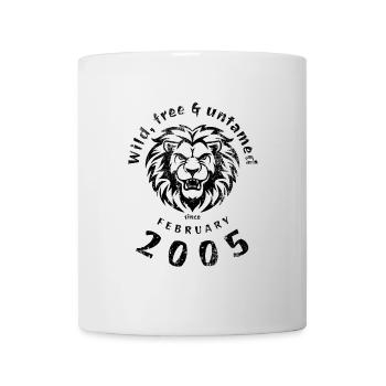 20. Geburtstag Wild, libre et indompté depuis 02/2005 - Mug blanc - blanc - Devant