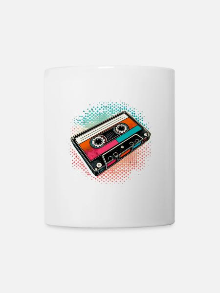 Kompaktkassette Cassette Tape 90er Geschenk - Tasse - Weiß