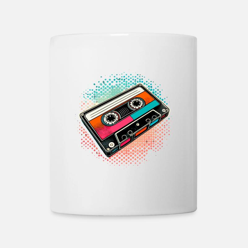 Kompaktkassette Cassette Tape 90er Geschenk - Tasse - Weiß