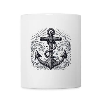 Anker Schiffsanker Anker cool maritim Geschenk - Tasse - Weiß - Vorne