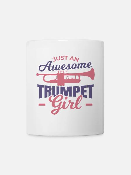 Tolles Trompetenmädchen - Tasse - Weiß