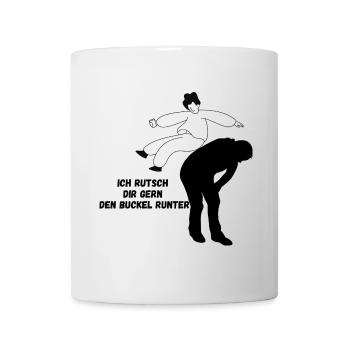 Silhouette - J’aime glisser le long de ta bosse - Mug blanc - blanc - Devant