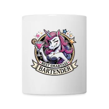 Barman Barmaid Licorne Cadeau drôle - Mug blanc - blanc - Devant